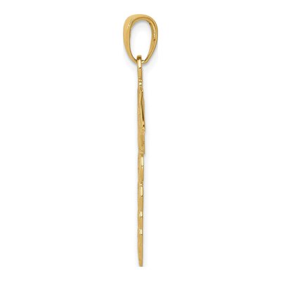 14K Yellow Gold Caduceus Pendant – view 3