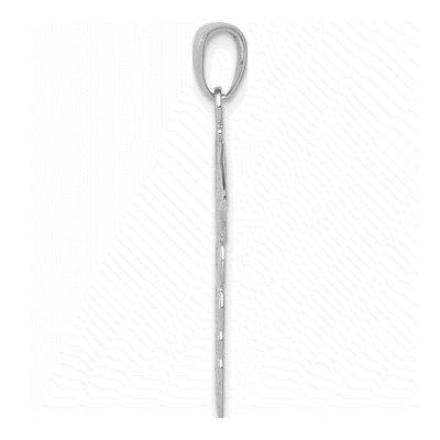14K White Gold Caduceus Pendant – view 3