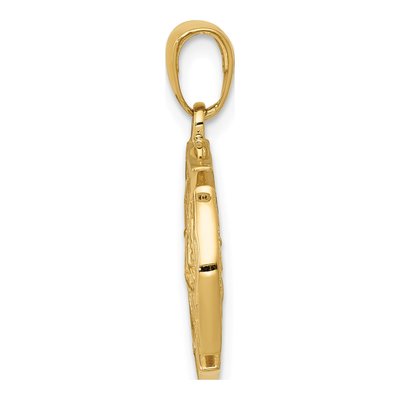14K Yellow Gold Fire Department Shield Pendant – view 3