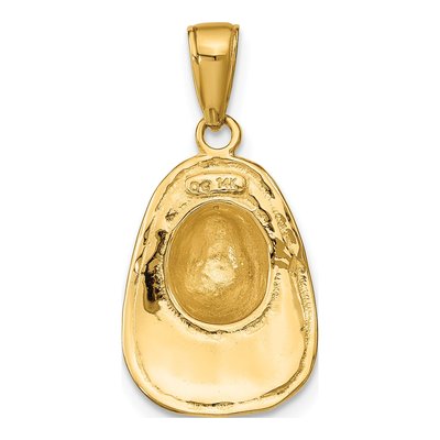 14K Yellow Gold 3-D Firefighter Helmet Pendant – view 4