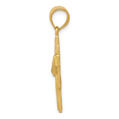14K Yellow Gold Draped Cross Pendant – view 3