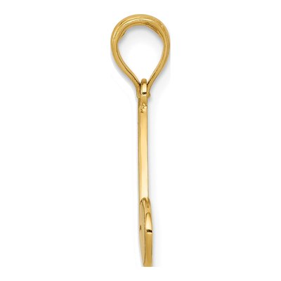 14K Yellow Gold Firefighter Helmet Pendant – view 3