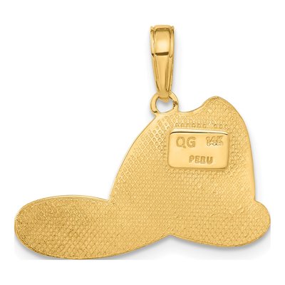 14K Yellow Gold Firefighter Helmet Pendant – view 4