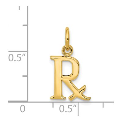 14K Yellow Gold RX Symbol Pendant – view 5