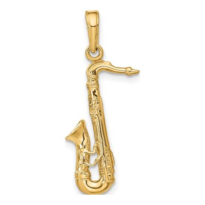14K Yellow Gold Saxophone Charm – view 4
