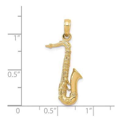 14K Yellow Gold Saxophone Charm – view 5