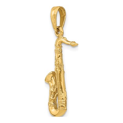 14K Yellow Gold Saxophone Charm – view 6
