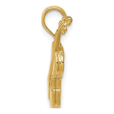 14K Yellow Gold 3-D Violin Pendant – view 3