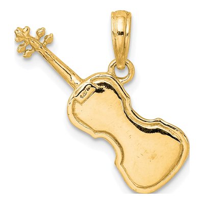 14K Yellow Gold 3-D Violin Pendant – view 4