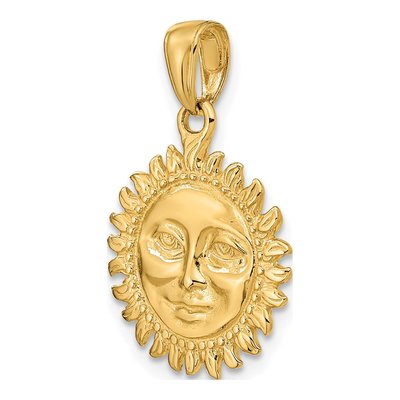 14K Yellow Gold Sun Pendant – view 6