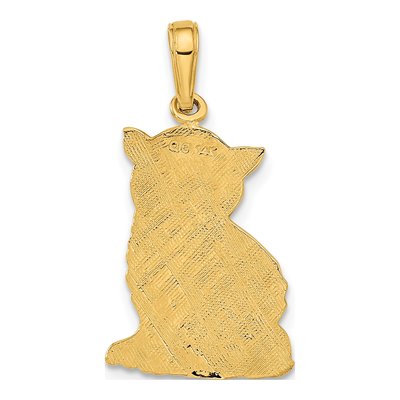 14K Yellow Gold Cat Pendant – view 4