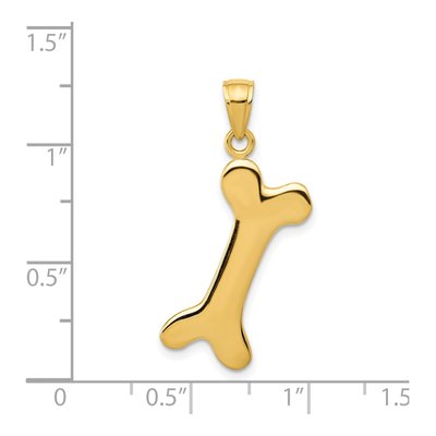 14K Yellow Gold Dog Bone Pendant – view 5