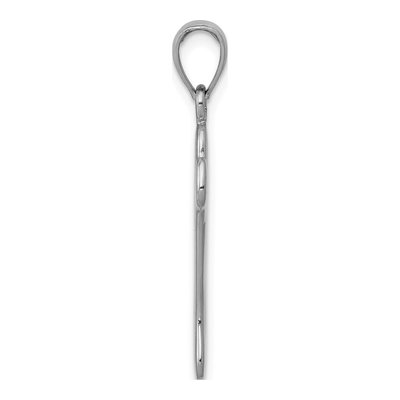 14K White Gold Dog Bone Pendant – view 3