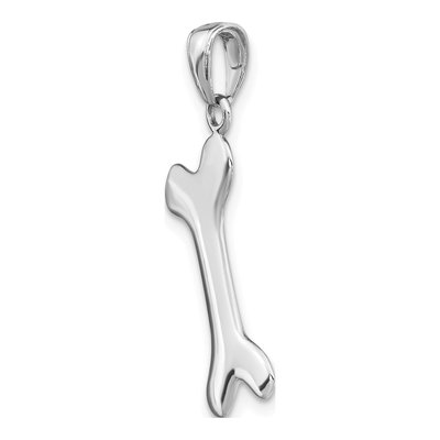 14K White Gold Dog Bone Pendant – view 5