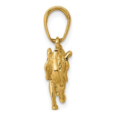 14K Yellow Gold 3-D Elephant Pendant – view 3