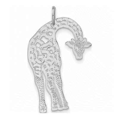 14K White Gold Giraffe Charm – view 4
