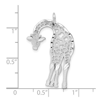14K White Gold Giraffe Charm – view 5