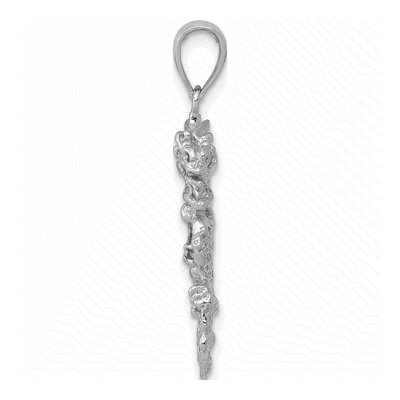 14K White Gold 3D Dragon Pendant – view 3