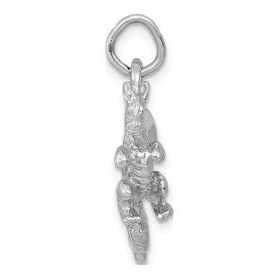 14K White Gold 3-D Dragon Pendant – view 3