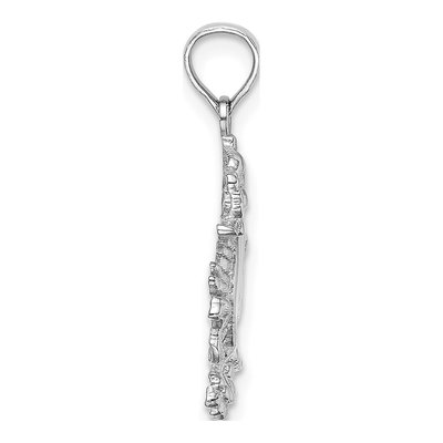 14K White Gold Small Dragon Pendant – view 3