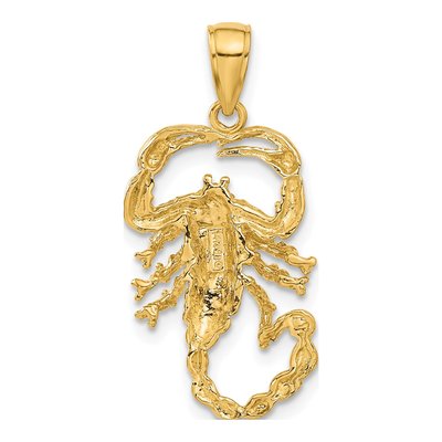 14K Yellow Gold Scorpion Pendant – view 4