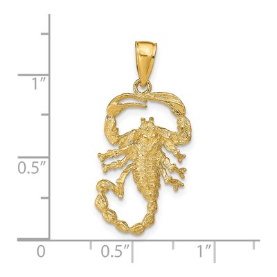 14K Yellow Gold Scorpion Pendant – view 5