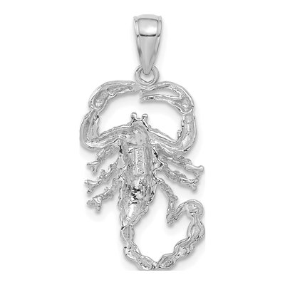 14K White Gold Scorpion Pendant – view 4