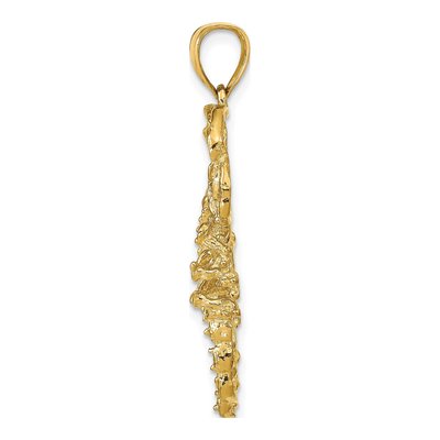 14K Yellow Gold Large Scorpion Pendant – view 3