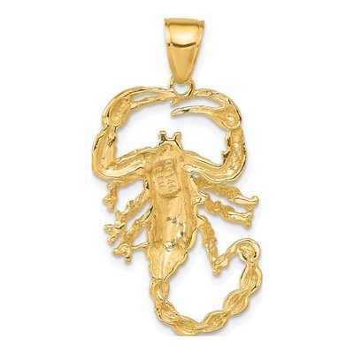 14K Yellow Gold Large Scorpion Pendant – view 4