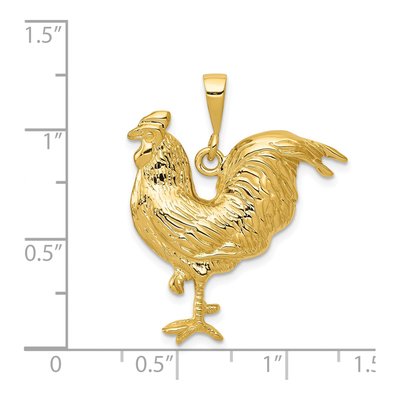 14K Yellow Gold Rooster Pendant – view 5