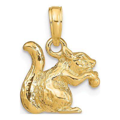 14K Yellow Gold 3-D Squirrel Charm – view 4