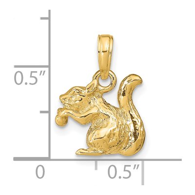 14K Yellow Gold 3-D Squirrel Charm – view 6