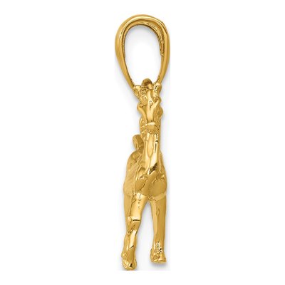 14K Yellow Gold 3-D Horse Pendant – view 3