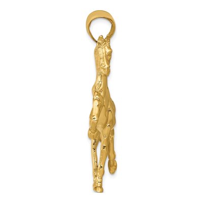 14K Yellow Gold Large Open-Back Horse Pendant – view 3