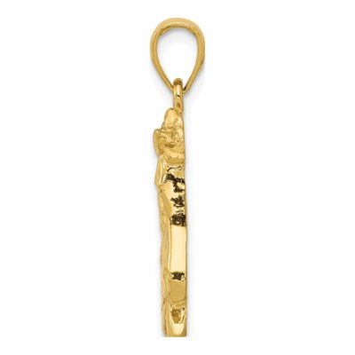 14K Yellow Gold Horse Head Pendant – view 3