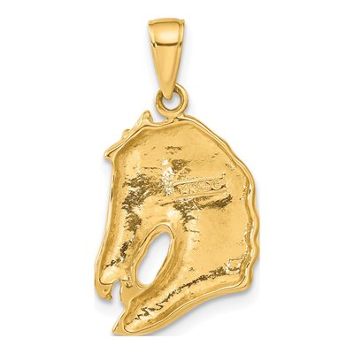14K Yellow Gold Horse Head Pendant – view 4