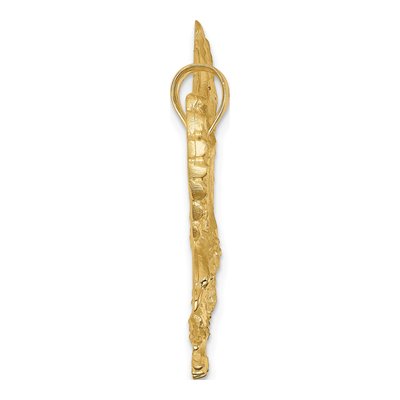 14K Yellow Gold Diamond-Cut Eagle Pendant – view 3