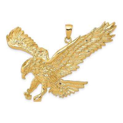 14K Yellow Gold Eagle Pendant