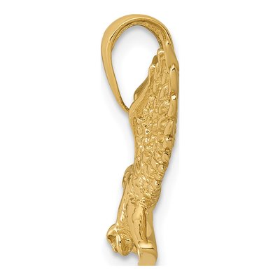 14K Yellow Gold Textured Eagle Pendant – view 3