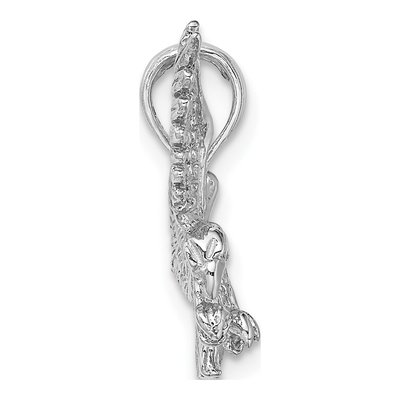 14K White Gold Eagle Landing Pendant – view 3