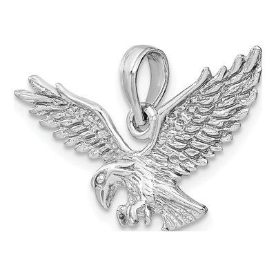14K White Gold Eagle Landing Pendant – view 5