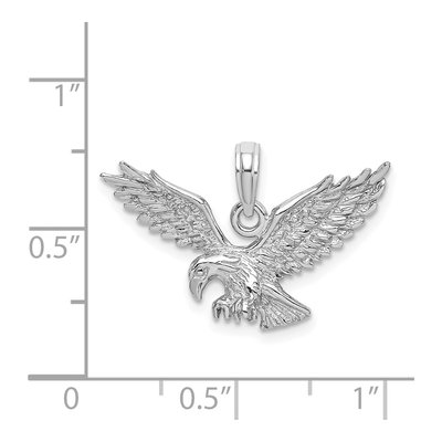 14K White Gold Eagle Landing Pendant – view 6