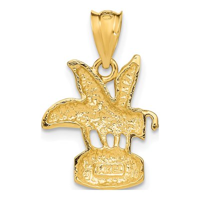 14K Yellow Gold Bee on Honey Jar Pendant – view 4