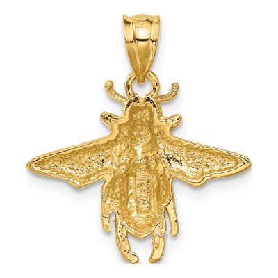 14K Yellow Gold Bee Pendant – view 4