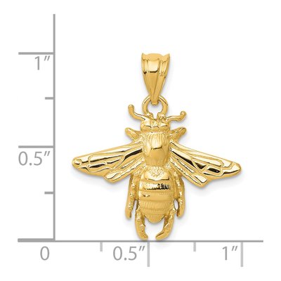 14K Yellow Gold Bee Pendant – view 5