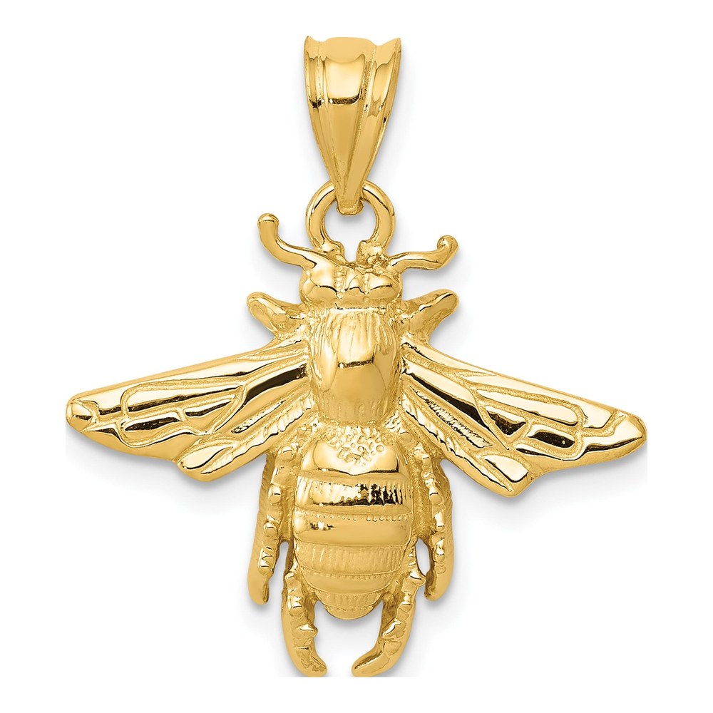 14K Yellow Gold Bee Pendant