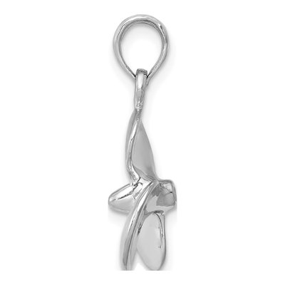 14K White Gold 3-D Propeller Pendant – view 3