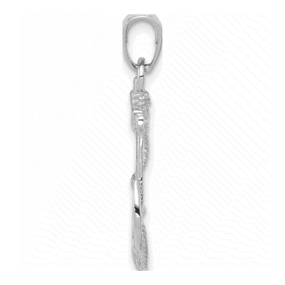 14K White Gold Anchor Pendant – view 3