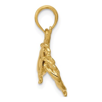 14K Yellow Gold Crab Pendant – view 3