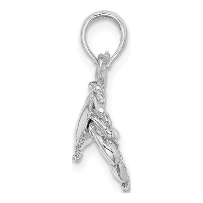 14K White Gold Crab Pendant – view 3
